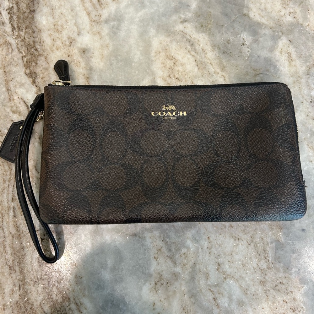 Coach Brown Wristlet/Wallet